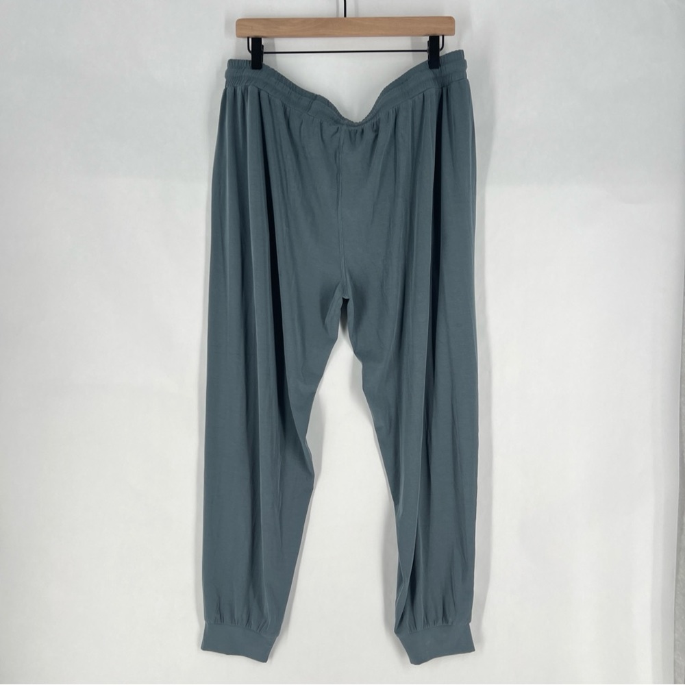 Women’s Slate Blue Jogger Track Pants - Drawstring Waist - Picture 9 of 16